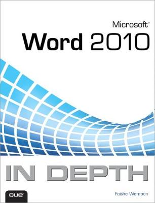 Cover of Microsoft Word 2010 In Depth, Portable Documents