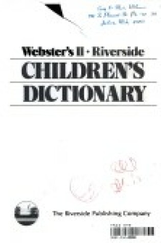 Cover of Webster's Second Riverside Children's Dictionary