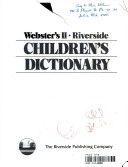 Book cover for Webster's Second Riverside Children's Dictionary