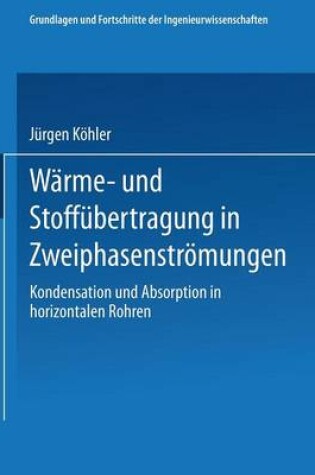 Cover of Warme- Und Stoffubertragung in Zweiphasenstroemungen