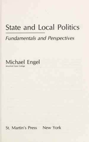 Book cover for State and Local Politics