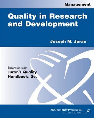 Book cover for Quality in Research and Development