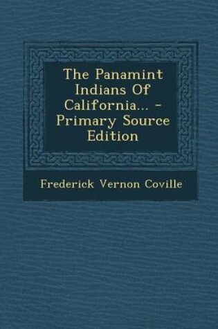 Cover of The Panamint Indians of California... - Primary Source Edition