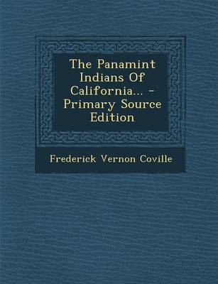 Book cover for The Panamint Indians of California... - Primary Source Edition