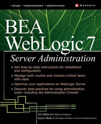 Cover of Bea Weblogic 7 Server Administration