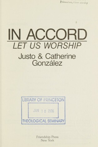 Cover of In Accord-Let Us Worship