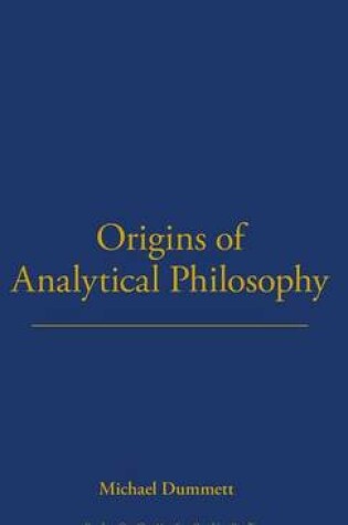 Cover of Origins of Analytical Philosophy