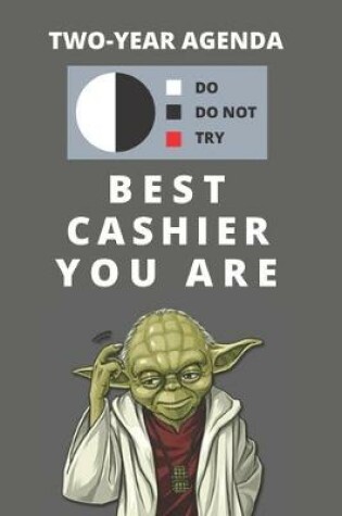 Cover of 2020 & 2021 Two-Year Daily Planner For Best Cashier Gift - Funny Yoda Quote Appointment Book - Two Year Weekly Agenda Notebook For Retail Job