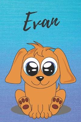 Book cover for Evan dog coloring book / notebook / journal / diary