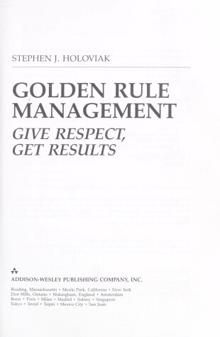 Book cover for Golden Rule Management