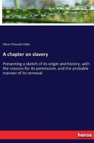 Cover of A chapter on slavery