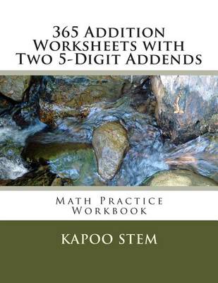 Book cover for 365 Addition Worksheets with Two 5-Digit Addends