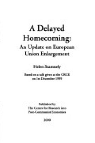 Cover of A Delayed Homecoming