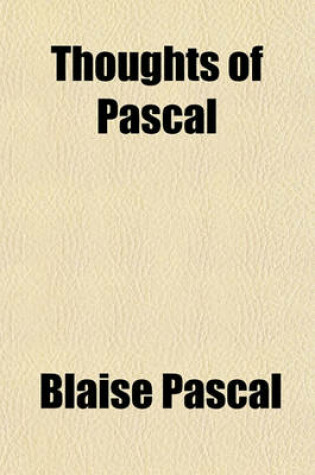 Cover of Thoughts of Pascal