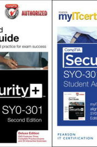 Cover of CompTIA Security+ SYO-301 Cert Guide, Deluxe Edition with MyITcertificationLab Bundle