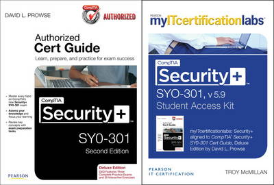 Book cover for CompTIA Security+ SYO-301 Cert Guide, Deluxe Edition with MyITcertificationLab Bundle