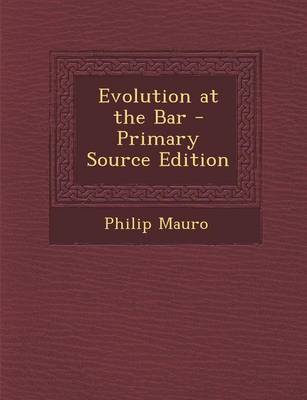 Book cover for Evolution at the Bar