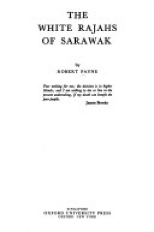 Cover of The White Rajahs of Sarawak