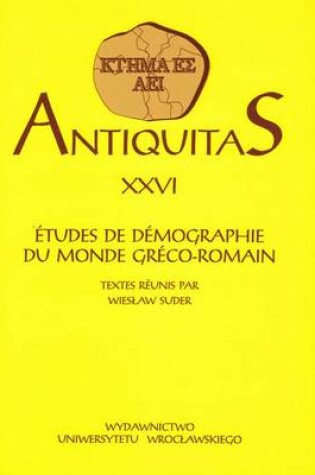 Cover of Etudes de Demographie Du Monde Greco-Romain