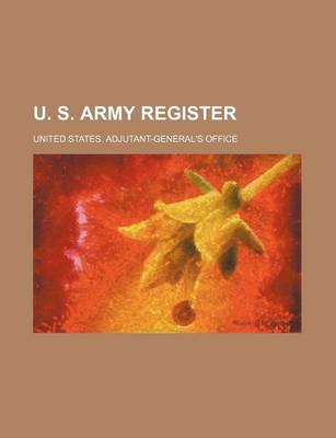 Book cover for U. S. Army Register