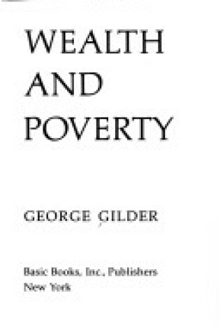 Cover of Wealth and Poverty