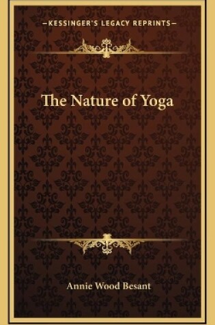 Cover of The Nature of Yoga