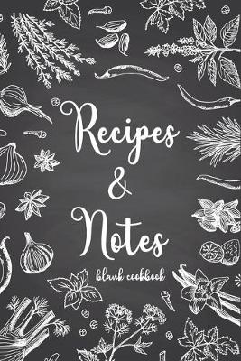 Book cover for Recipes & Notes Blank Cookbook