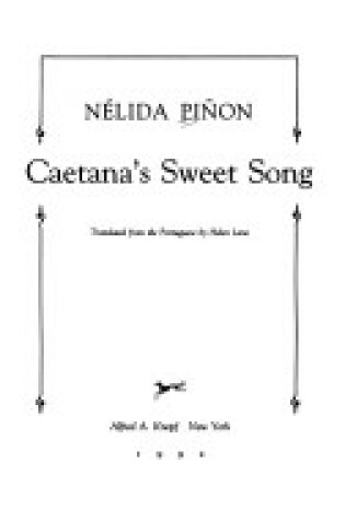 Cover of Caetana's Sweet Song