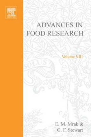Cover of Advances in Food Research Volume 8