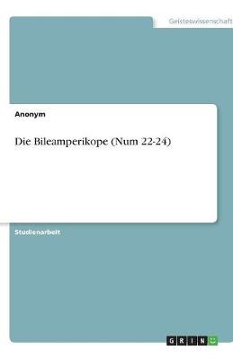 Book cover for Die Bileamperikope (Num 22-24)