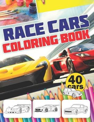 Book cover for Race Cars Coloring Book