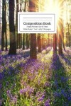 Book cover for Composition Book Purple Flowers, Sun and Trees Wide Ruled