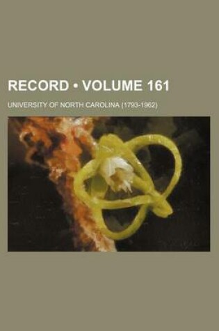 Cover of Record (Volume 161)