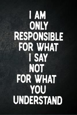 Book cover for I Am Only Responsible For What I Say Not For What You Understand