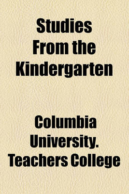 Book cover for Studies from the Kindergarten