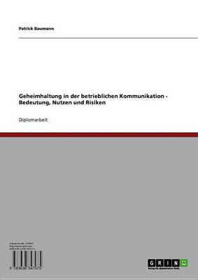 Book cover for Geheimhaltung in Der Betrieblichen Kommunikation