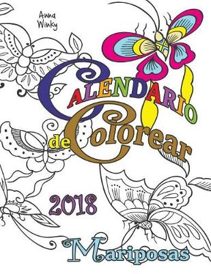 Book cover for Calendario de Colorear 2018 Mariposas