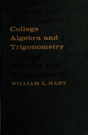 Book cover for College Algebra and Trigonometry