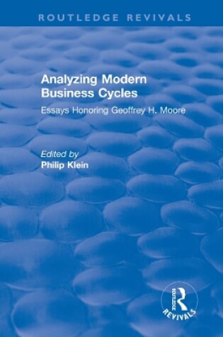 Cover of Analyzing Modern Business Cycles