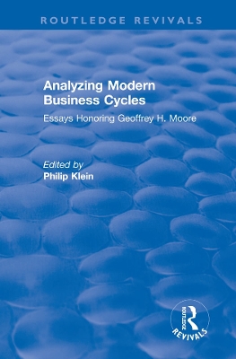 Book cover for Analyzing Modern Business Cycles