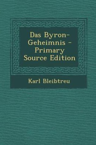 Cover of Das Byron-Geheimnis