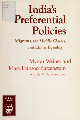 Cover of India's Preferential Policies