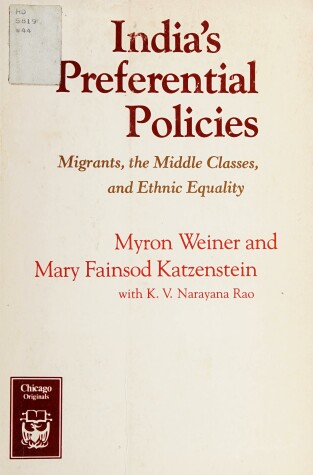 Book cover for India's Preferential Policies