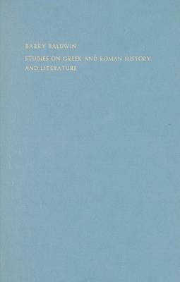 Cover of Studies on Greek and Roman History and Literature