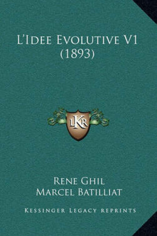 Cover of L'Idee Evolutive V1 (1893)