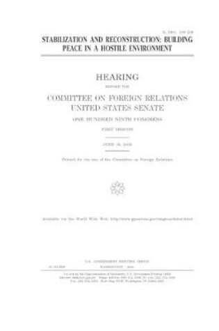 Cover of Stabilization and reconstruction