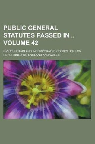 Cover of Public General Statutes Passed in Volume 42