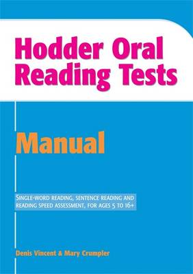 Book cover for Hodder Oral Reading Tests: Manual