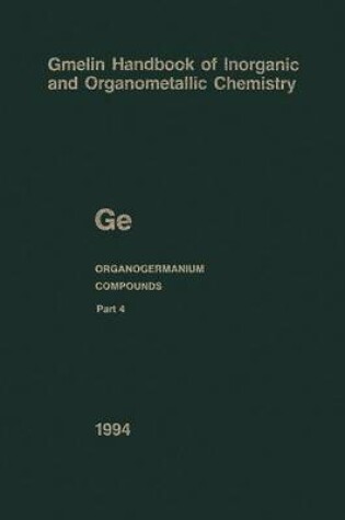 Cover of Ge Organogermanium Compounds