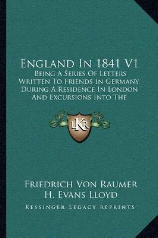 Cover of England in 1841 V1